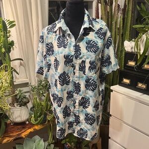 Urban Outfitters Tropical Leaf Print Shirt